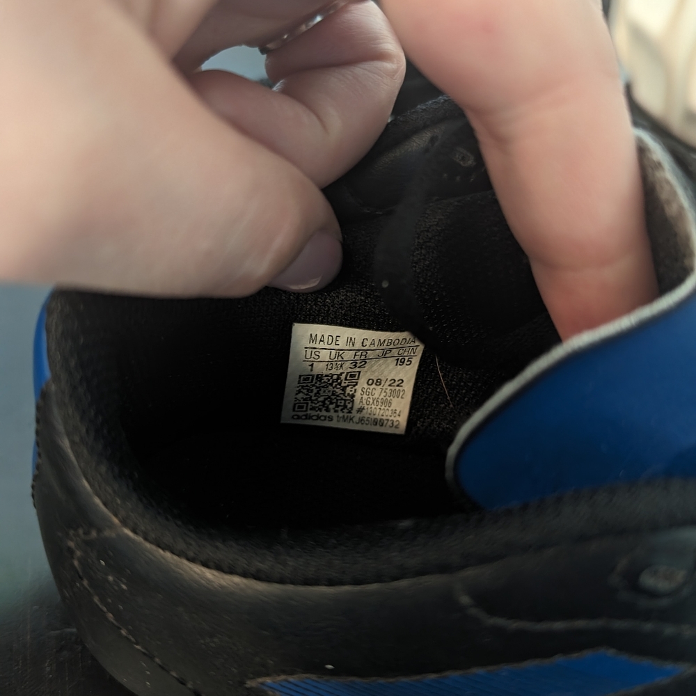 adidas Kids Shoes - Black and Blue - Picture 2 of 5